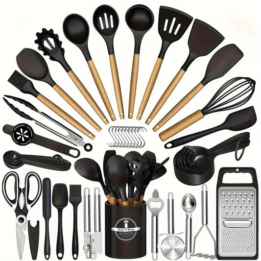 Juego de Utensilios de Cocina de Silicona de 44 Piezas