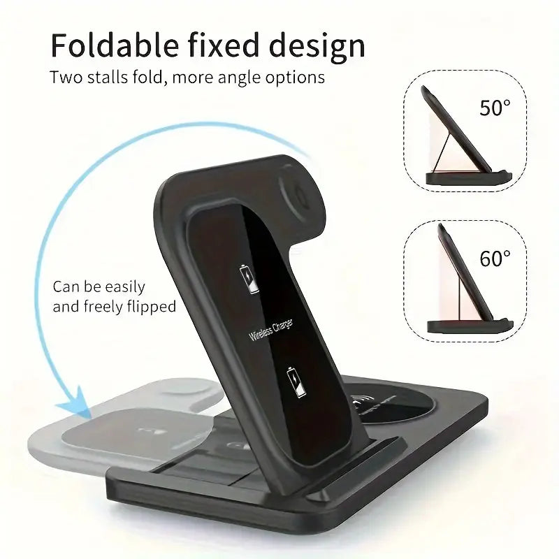 Soporte de carga inalámbrica plegable 3 en 1